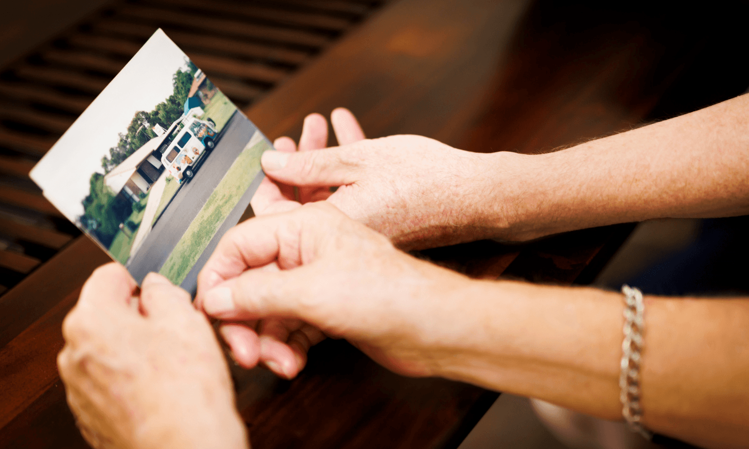 hands holding photograph