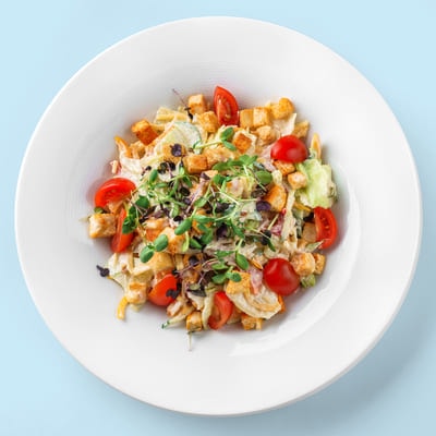 A plate with a meal