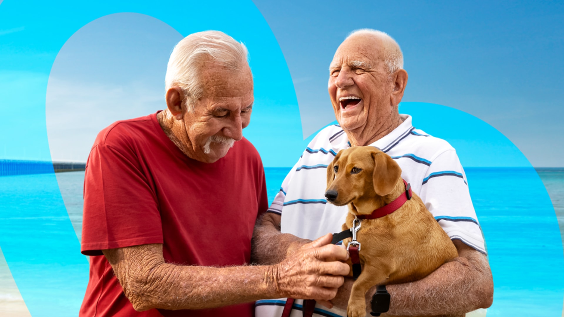 Neville, Freddie and friend at Fraser Shores Hervey Bay
