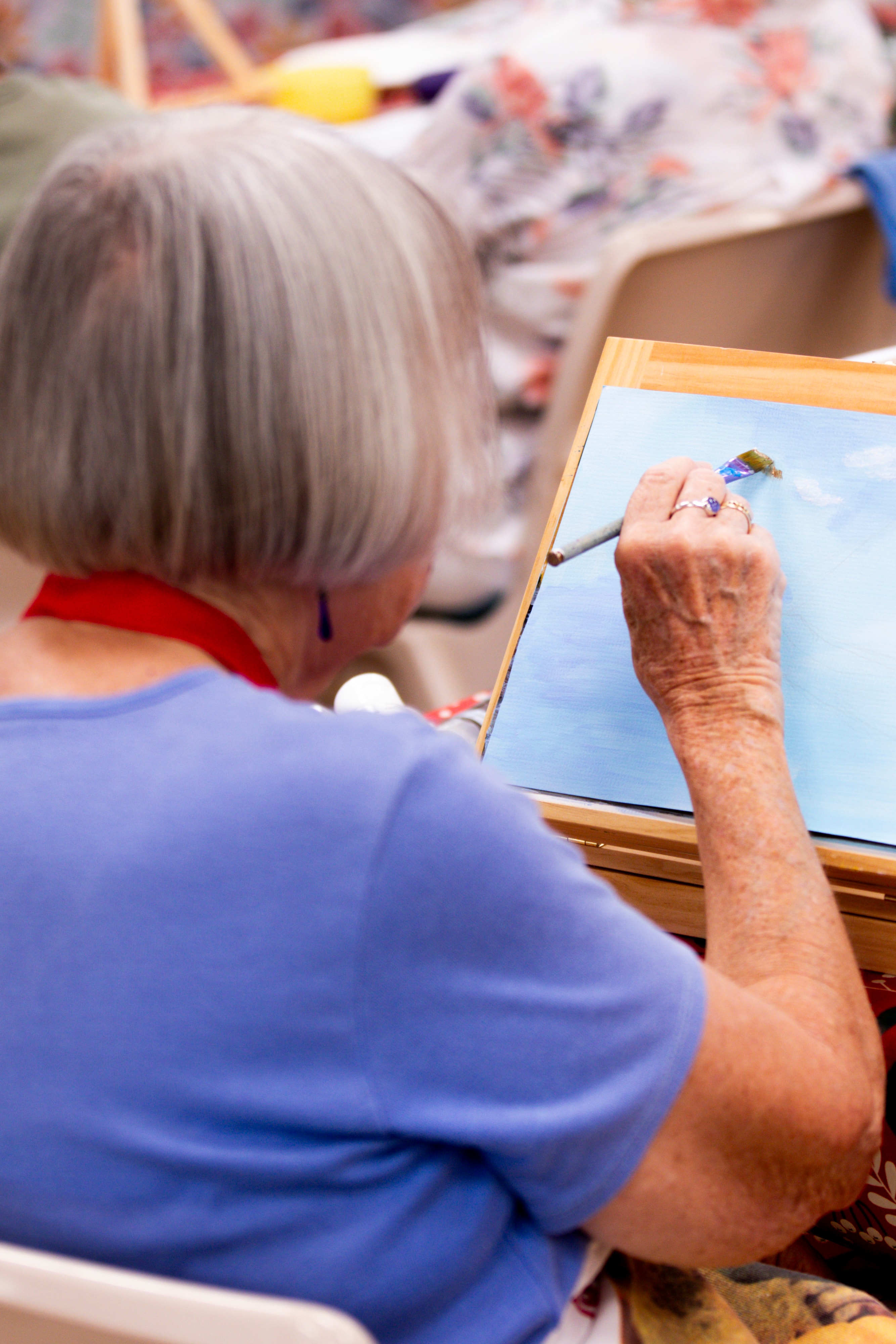 Ted art student painting