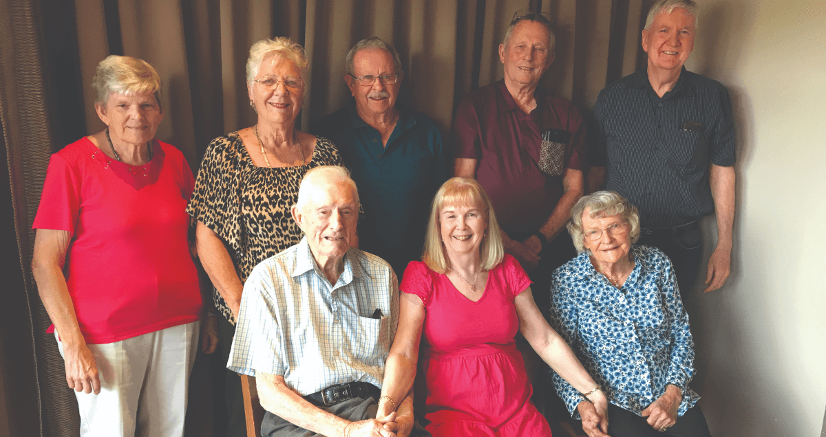A group of older volunteers from BlueCare Wirunya pose for the 2023 Full Circle and Reconciliation Awards photograph.